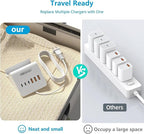 VHBW USB C Charger Block, 6 Port 3A and 3C Multiple USB Charging Station - Image 8