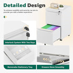 Greenvelly 2 Drawer Mobile File Cabinet - Image 4