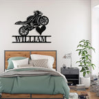 Custom Motorcycle Metal Signs Personalized Dirt Biker Name Sign Custom Garage - Image 9
