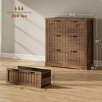 sedeta farmhouse 3 drawer file cabinet for home shown in use