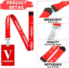 PerKoop 25 Pack Visitor Badge Lanyards Volunteer Badge Holder - Image 5