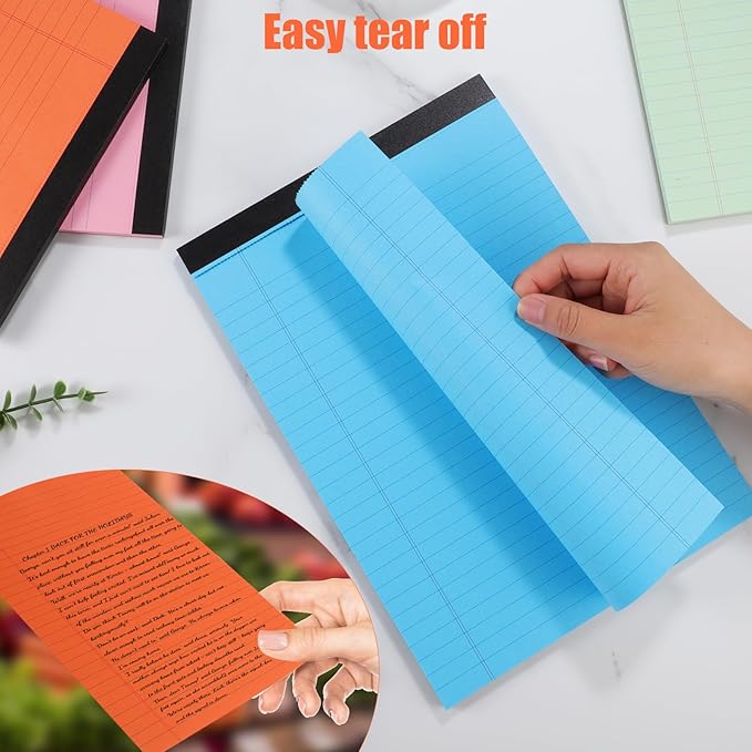 Thboxes 8 Pack Colored Legal Pads, Totally 400 Sheets Legal Pads 8 x 11.5inch - Image 5
