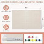AMUSIGHT Double-Sided Large Cork Board - Image 2