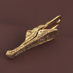 Vintage Crocodile Head Journal Clip - 3.4 Inch Heavy Duty Alligator Metal Book Clip Pin, Solid Decorative Bookmark Paper Organizer Notebook Holder Planner for Home Office Desk