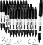 craftinova Black Ultra Fine Point Permanent Markers, Extra Fine Tip, Quick by Craftinova