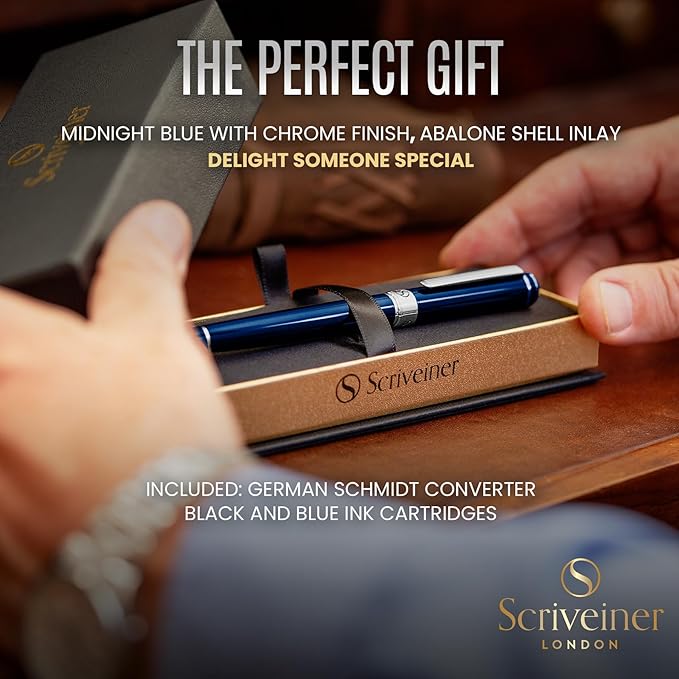 Scriveiner Midnight Blue Fountain Pen - Image 3