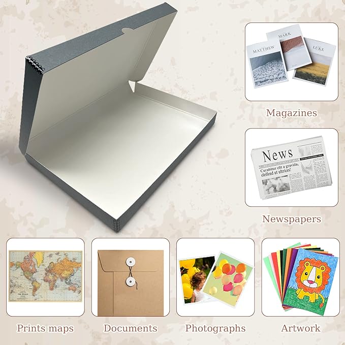 Golden State Art, Archival Folio Storage Box 11x17, Clamshell Design - Image 6