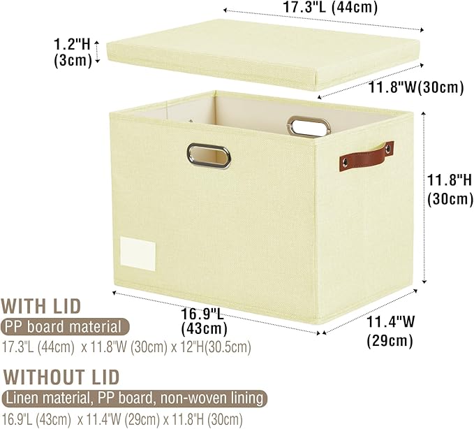 Roobyl 17" Large Collapsible Storage Bins - Image 3