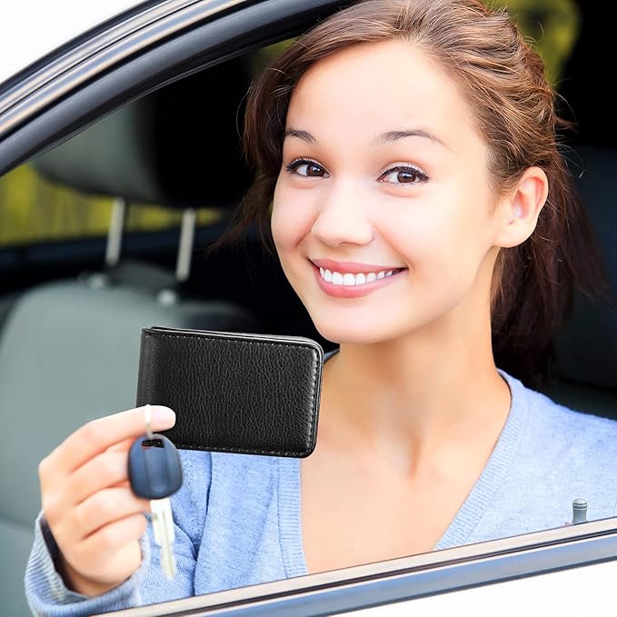 Outus 2 Pieces Business Card Holder, PU Leather Business Card Case Pocket Wallet - Image 6