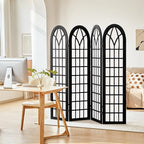 Asnefeli Room Divider 4 Panel, Japanese Shoji Privacy Screen - Image 6