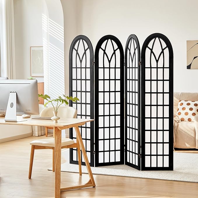 Asnefeli Room Divider 4 Panel, Japanese Shoji Privacy Screen - Image 6