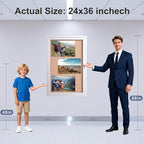 36×24 Inch Lockable Enclosed Bulletin Board, Weather-Resistant Outdoor - Image 4