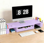 Spacrea Metal Desk Organizers and Accessories, Dual Monitor Stand Riser - Image 2