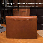 Geslun Personalized Genuine Leather Portfolio, Legal Size 8.5 x 14 Pad Holder - Image 4