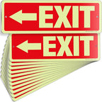 iSYFIX Exit Signs with Directional Left Arrow, Glow in the Dark, by iSYFIXPREMIUMSIGNS