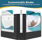 CIXILDTS 3" 3 Ring Binder, Standard 3-Inch Slant-D Ring Binder Fit Letter Size - Image 5