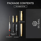 GC QUILL Fancy Fountain Pen Set – Fine and Medium Nibs, 18 Ink Cartridges - Image 5