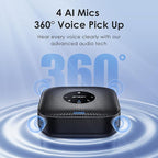 EMEET Conference Speakerphone M0 Plus, 4 AI Mics 360° Voice Pickup, Noise - Image 2