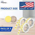 Perco Metallic Gold 1" Round Circle Dot Sticker Labels - Image 2