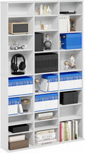 Furinno Jaya DVD Shelf, Wide 24-Shelf CD Rack, Media Shelf by Furinno-FitsYourSpaceFitsYourBudget