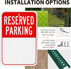Blank Reserved Parking Sign, 18x12 Inches Rust Free Reflective Aluminum - Image 3