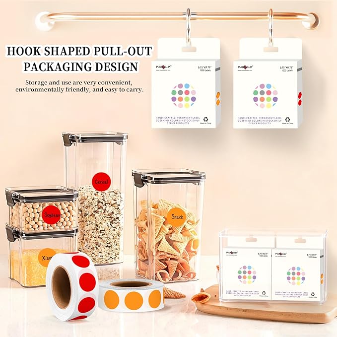 PARLAIM 2 Rolls 2000PCS 3/4" Round Circle Color-Code Dot Stickers, 2 Color - Image 7