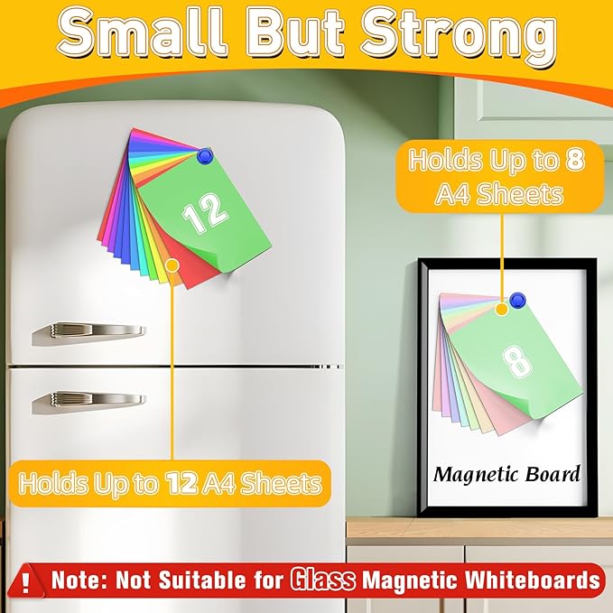 VNDUEEY 16 Pack Blue Fridge Magnets, Refrigerator Magnet Whiteboard Magnets - Image 5