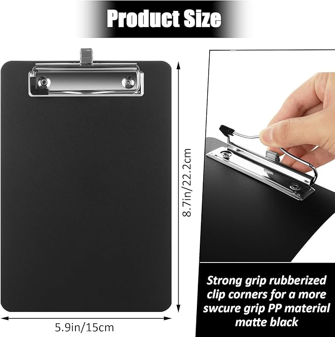 WOPPLXY 20 Pack Mini Clipboards, 6 x 9 Inch Small Clipboards Pocket Clipboard - Image 2
