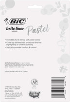 BIC Brite Liner Grip Pocket MINI Highlighter, Pastel Ink Colors, Chisel Tip - Image 2