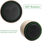 Hennaja Round Leather Art Supply Organizer, Remote Control Holder, 360 Degree - Image 4