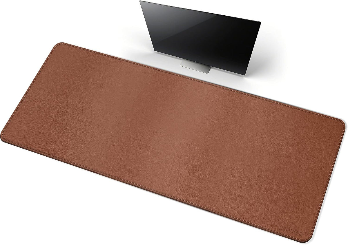CENNBIE Leather Desk Mat 39.3"x19.6", Extra Large Desk pad, Large Office