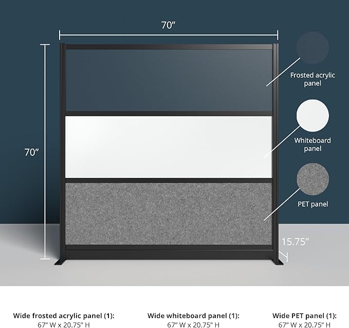 Stand Up Desk Store Workflow Modular Wall | 70'' x 70'' Wall | Expandable - Image 5