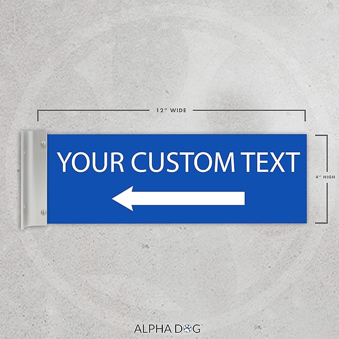 ALPHA DOG SIGNS Custom Projecting Hallway Sign, Personalized Indoor Outdoor - Image 2