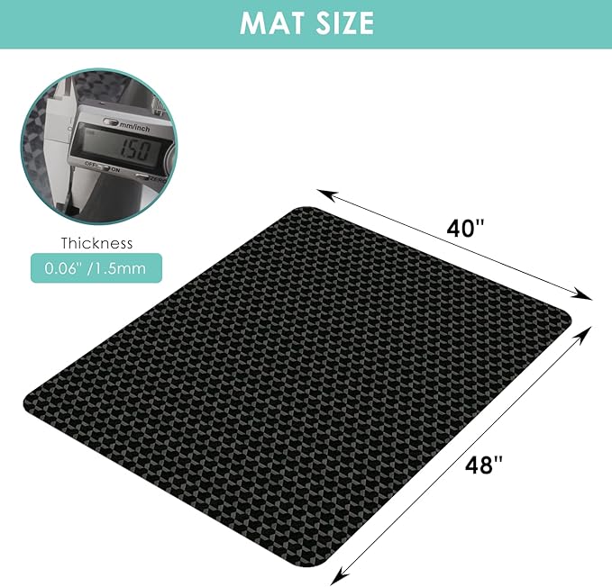 Vicwe Office Chair Mat for Hardwood Floor, Gaming Chair Mat for Hardwood - Image 7