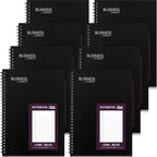 Resurhang 8 Pack Wirebound Business Notebook Legal Ruled Spiral Notebook 8-1/2" by Resurhang
