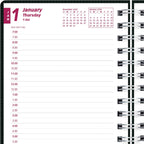 Brownline® 2026 DuraFlex Daily/Monthly Planner, Appointment Book, 12 Months, January to December, Twin-Wire Binding, 8" x 5", Black (CB634V.BLK-26)