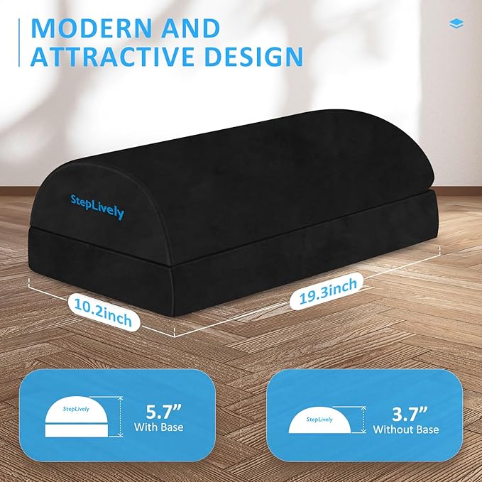StepLively Foot Rest for Under Desk at Work, Comfortable Foot Stool - Image 4