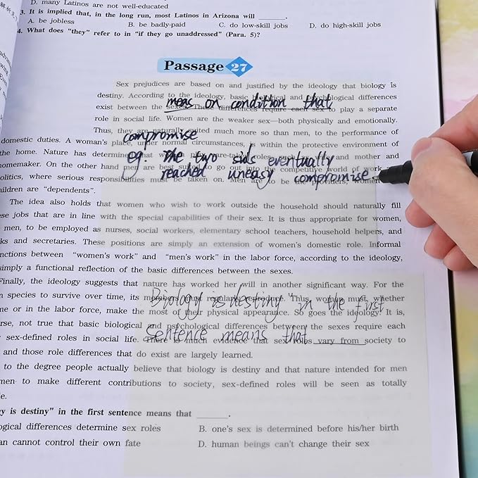 BAYTORY 900 Sheets Transparent Sticky Notes, Self-Adhesive Translucent Writable - Image 3