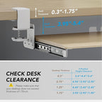 AX WABER Keyboard Tray Under Desk Pull Out - Image 4