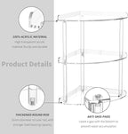 Sezanrpt 3 Tier Acrylic Corner Shelf Organizer Storage 9.5x9.5x15.7 Inch - Image 5