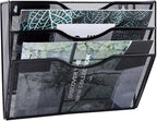EASEPRES 3 Pocket Mesh Hanging Wall File Organizer, Wall Mounted Mail Paper - Image 4