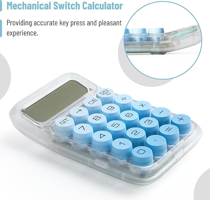 Mr. Pen- Mechanical Switch Calculator, 10 Digits, Transparent Body, Large LCD - Image 3