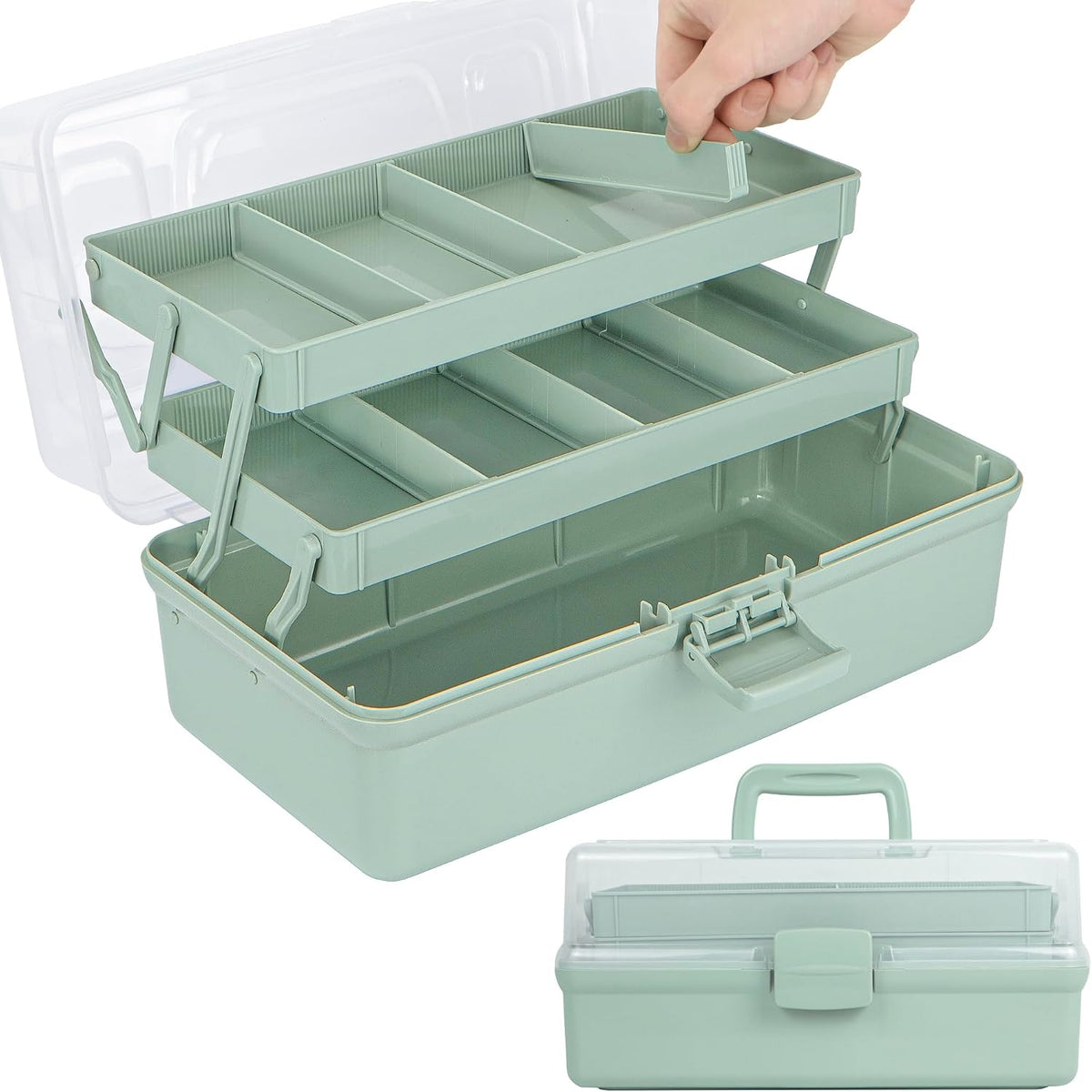 tergoo 14in 3-layer multipurpose craft organizers and storage, main product view