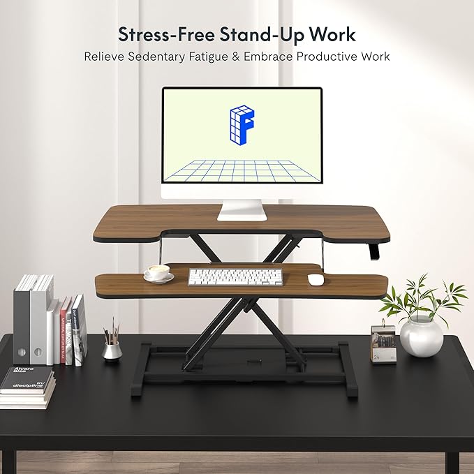 FLEXISPOT Standing Desk Converter 36in Sit to Stand up Riser Height Adjustable - Image 4