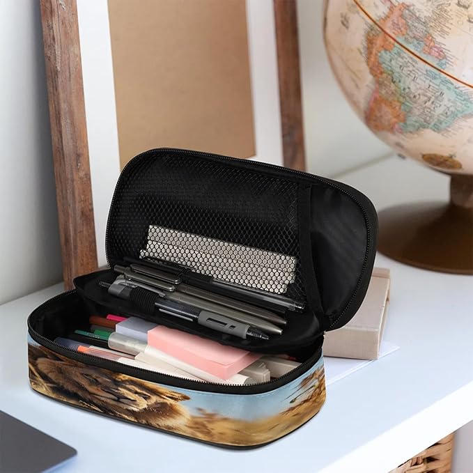 Pardick 3D Lion Pencil Case，Big Capacity Pencil Pouch Coin Pouch Stationery - Image 6