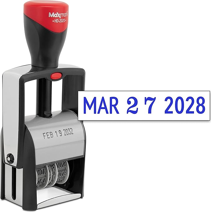 MaxMark Heavy Duty Date Stamp, Large Date Size by Maxmark