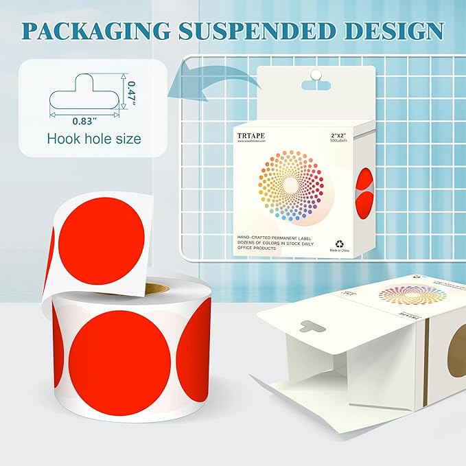 2 Inch Round Color Coding Labels - Image 3