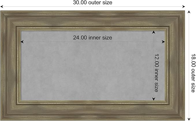 Amanti Art Grey Framed Magnetic Board 18x30 Small Vision Board - Image 4
