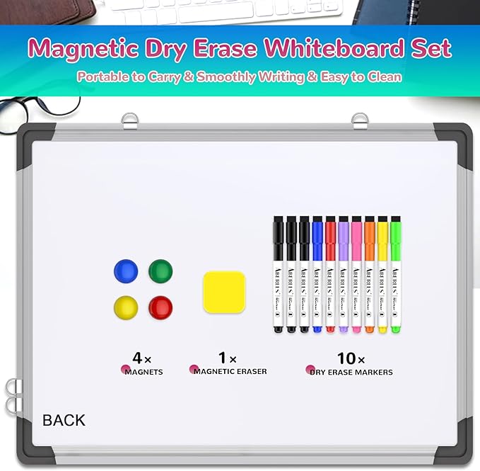Monthly Calendar Whiteboard Dry Erase Cork Board Combination - Image 2