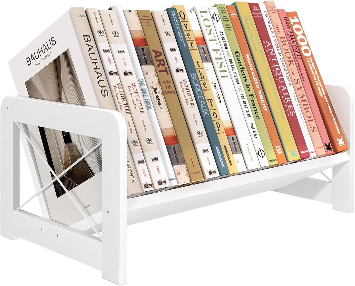 ELITEROO Mini Bookshelf for Desk, Desktop Bookcase, Single Cookbook Shelf, Ta...